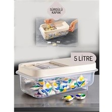 Reagan Tablet ve Deterjan Saklama Kutusu 5 Lt Krem