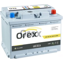 Orex Akü 60 Ah D23 540A (230×173×222) Tam Kapalı Asya