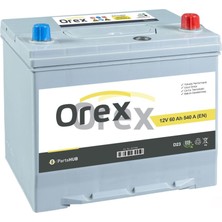 Orex Akü 72 Ah Lb3 640A (278×175×175) Tam Kapalı Alcak