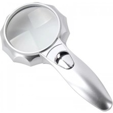 Fırsatkolik 4x 6 LED Işık Aydınlatma 75MM Optik Lens El Büyüteç