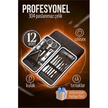 Manikür Seti Pedikür Kulak Yüz Bakım Kiti Profesyonel 304 Çelik Krom