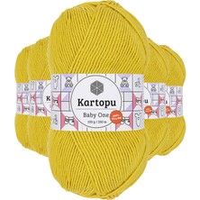 MidasTech 5 Adet Baby One Tüylenmeyen El Örgü Ipi Yünü Hardal Sarı K1321 Nemere