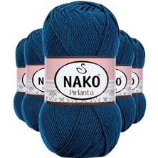 MidasTech 5 Adet Pırlanta Amigurumi El Örgü Ipi Yünü Petrol Mavi 10328 Nemere