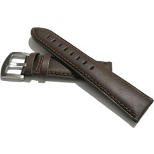 Fado  &  Her Saate Uyumlu Hakiki  Deri Saat  Kordonu Düz  Kahverengi   24  mm  (466 )