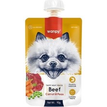 Wanpy Taze Sığır Etli ve Havuçlu Et Ezmesi Doğal Köpek Ödülü 90 gr
