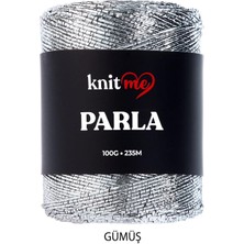 Knitme Parla Gümüş Simli Çanta ve Aksesuar Örgü Ipliği