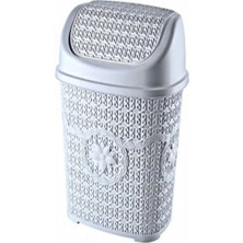 MidasTech Gri Örgülü Çöp Kovası ROYALEKS-ASD038 Nemere