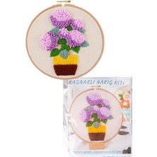 Popüler Sepet Nakış Kitleri Kasnaklı 13.5 x 18.8 cm Ortanca