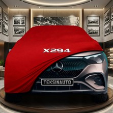 ULTRASHOP Mercedes Eqe X294 (2023-) Kırmızı Kumaş Oto Branda Araca Özel Penye Araba Brandası Araç Örtüsü