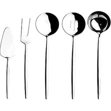 Indispensablely 9000 5 Parça Servis Seti Gümüş