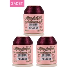 MidasTech 3 Adet Altınbaşak Oya ve Dantel Ipi 20 gr - Royaleks - No: 032 Nemere