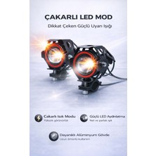FaroxTech Motosiklet Çakarlı LED Sis Farı - Mavi Melek Gözü (Angel Eye) U7 Model 2 Adet