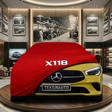 ULTRASHOP Mercedes Cla Serisi X118 Statıon Wagon (2019-) Kırmızı Kumaş Oto Branda Araca Özel Penye Araba Brandası Araç Örtüsü