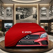 ULTRASHOP Mercedes C Serisi C205 Coupe (2014-2021) Kırmızı Kumaş Oto Branda Araca Özel Penye Araba Brandası Araç Örtüsü