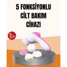Renklime Derin Temizleme ve Masaj Için 5 Başlıklı Yüz Cilt Bakım Aleti