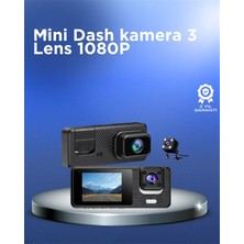 Renklime 1080P 3 Kameralı Araç Dvr – Döngü Kayıt ve Geri Görüş Özellikli