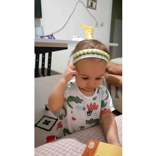 Kahvemavii Sarı Lale Örgü Bebek Saç Bandı