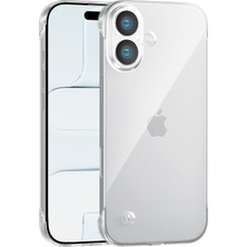 Vissona iPhone 16 Uyumlu Kamera Korumalı Yanları Açık Sararmaz Sert Mika Şeffaf Kılıf