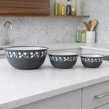 3'lü Yuvarlak Profesyonel Hazırlık Seti, Karıştırma ve Saklama Kaseleri