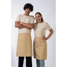 Abant Model Mutfak Önlüğü Leke Tutmaz Profesyonel Aşçı ve Şef Önlüğü Bej