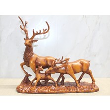 Derin Stok Polyester Geyik Sürüsü