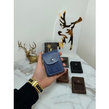 Sanat %100 Hakiki Crazy Deri El Dikimi Minimalist Cüzdan - Çıtçıtlı Eskitme Dokulu Kaliteli Erkek Cüzdan