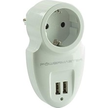 Data Store 16A-3500W Çift Usbli Tekli Akim Korumali Priz (79 x 155 Mm)