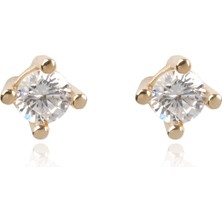 Berk Mücevherat 14  Ayar Altın Taşlı Altın Çocuk Küpe