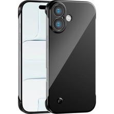 Vissona iPhone 16 Uyumlu Kamera Korumalı Yanları Açık Sararmaz Sert Mika Şeffaf Kılıf
