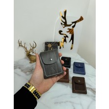 Sanat %100 Hakiki Crazy Deri El Dikimi Minimalist Cüzdan - Çıtçıtlı Eskitme Dokulu Kaliteli Erkek Cüzdan