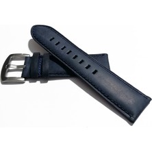 Fado  &  Her Saate Uyumlu Hakiki  Deri Saat  Kordonu Düz  Mavi   22  mm  (467)