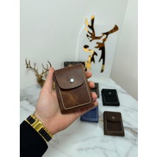 Sanat %100 Hakiki Crazy Deri El Dikimi Minimalist Cüzdan - Çıtçıtlı Eskitme Dokulu Kaliteli Erkek Cüzdan