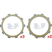 Motospartan CF MOTO NK250 DEBRİYAJ BALATASI  3+2 (5 Lİ) 10T CF MOTO SR250