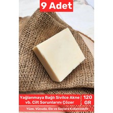 Carlburn #sabun %100 Doğal Güzel Kokulu El Yüz Saç Cilt Vücut Orijinal Eşek Sütlü Sabunu 120G - 9 Adet