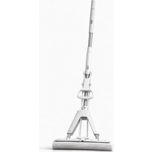 Fırsat Yolu Kelebek Mop - 2 Adet Pva Sünger(28 Cm) - Çelik Sap Esnek Kullanım Temizlik Seti - Beyaz- 125 cm