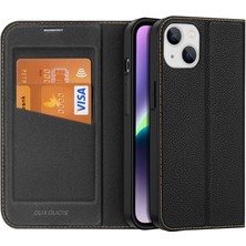 MidasTech Dux Ducis iPhone 14 Plus 6.7 Kılıf Skin x Pu Deri Manyetik Kapaklı Kılıf Magnetic Folio Case-(5