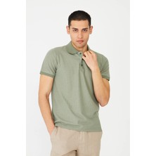 White Stone Yeşil Modern Kesim Polo Yaka Erkek T-Shirt