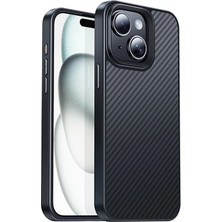 MidasTech Hoco iPhone 15 Plus As7 Kevlar Kılıf Manyetik Magsafeli Telefon KILIFI-(5775) Midiastech