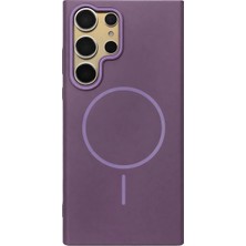 Vissona Samsung Galaxy S23 Ultra Uyumlu Kamera Çıkıntılı Magsafe Wireless Şarj Özellikli Sert Sararmaz Silikon Kılıf