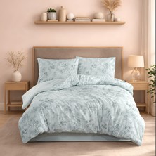 Pamuksu Markalı Çiçekli Desenli Battal Boy Nevresim Takımı | 3 Lastikli Çarşaf Seçeneği | 100% Pamuk-Kutulu