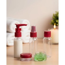 Zero Land Ozdestor Kompakt 5’li Seyahat Şişesi Seti Şeffaf Kozmetik Kaplar