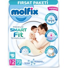 Molfix Premium Smart Fit Fırsat Paketi 2 Beden Mini 70 Adet