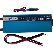 Epilons 12V 1000W Tam Sinus Inverter 220V Çevirici Taşınabilir Güç Kaynağı Midastech
