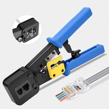 MidasTech Ez RJ45 RJ11 RJ12 Cat5 Cat6 Yeni Nesil Konnektör Pense Çok Fonksiyonlu Ergonomik Kolay Sıkma Pens
