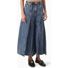 3.1 Phillip Lim Pilili Günlük Stil Denim Kadın Pantolon Mavi
