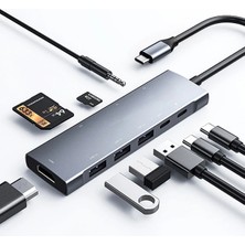 MidasTech Ally  9 In1 Type C Hub 4K 30hz HDMI USB 3.0sdpd ADAPTÖR-(5775) Midiastech