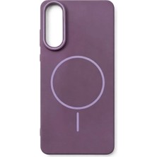 Vissona Samsung Galaxy S25 Edge Uyumlu Kamera Çıkıntılı Magsafe Wireless Şarj Özellikli Sert Sararmaz Silikon Kılıf