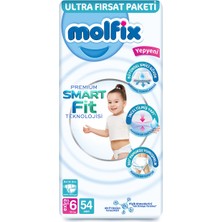 Molfix Premium Smart Fit Ultra Fırsat Paketi 6 Beden Extra Large 54 Adet