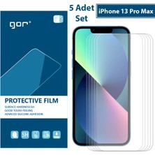 MidasTech Gor iPhone 13 Pro Max Darbe Emici Ekran Koruyucu Jelatin 5 Adet SET-(5775) Midiastech