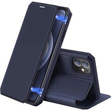 MidasTech Dux Ducis iPhone 12 Mini Kılıf Mıkantıslı Kapaklı Flip Cover Kılıf Skin x Series Flip Case-